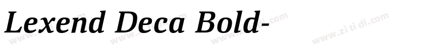 Lexend Deca Bold字体转换